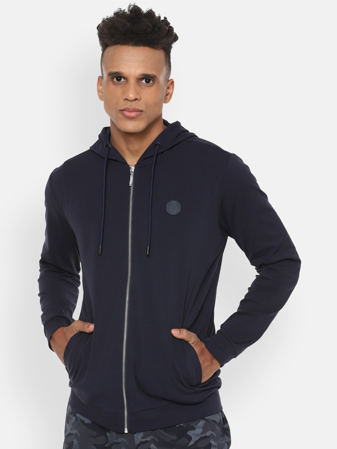 

Van Heusen Flex Hooded Antimicrobial Training Sweatshirt, Navy blue