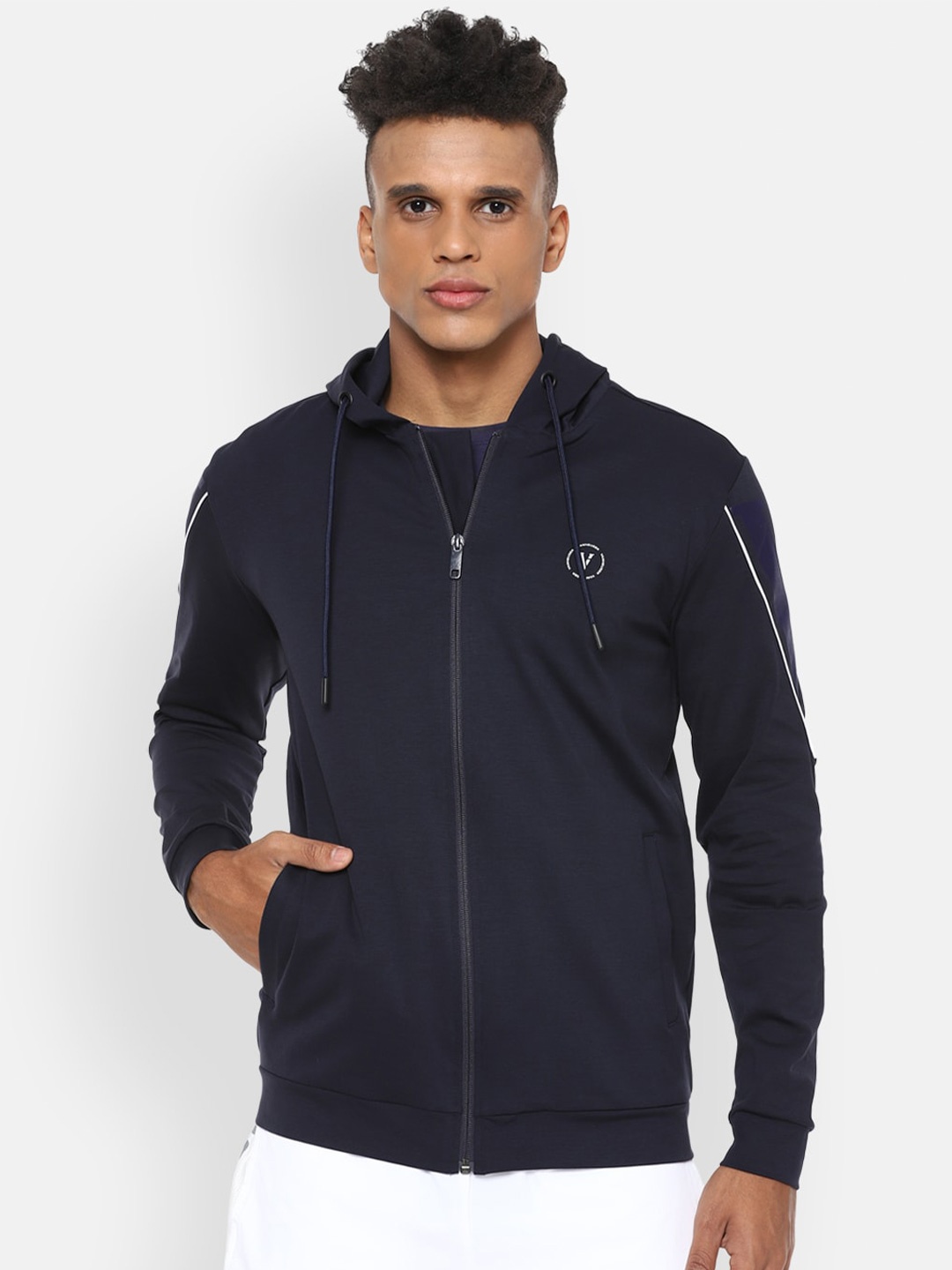 

Van Heusen Flex Hooded Antimicrobial Training Sweatshirt, Navy blue