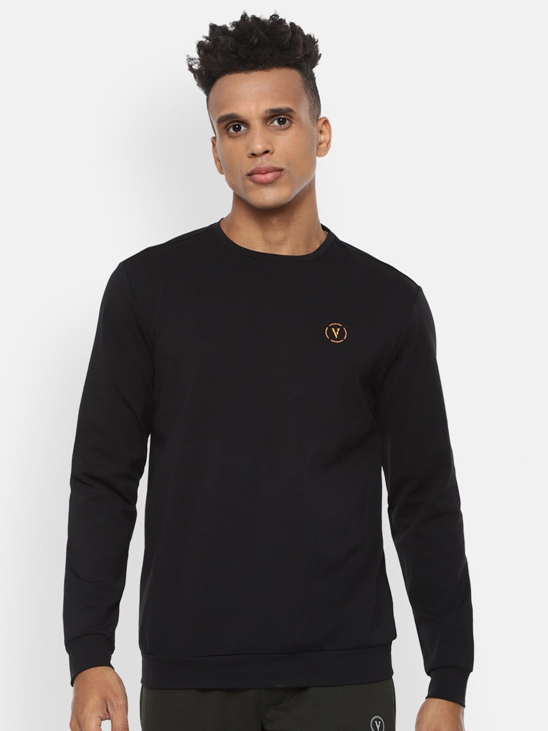 

Van Heusen Flex Men Black Sports Sweatshirt