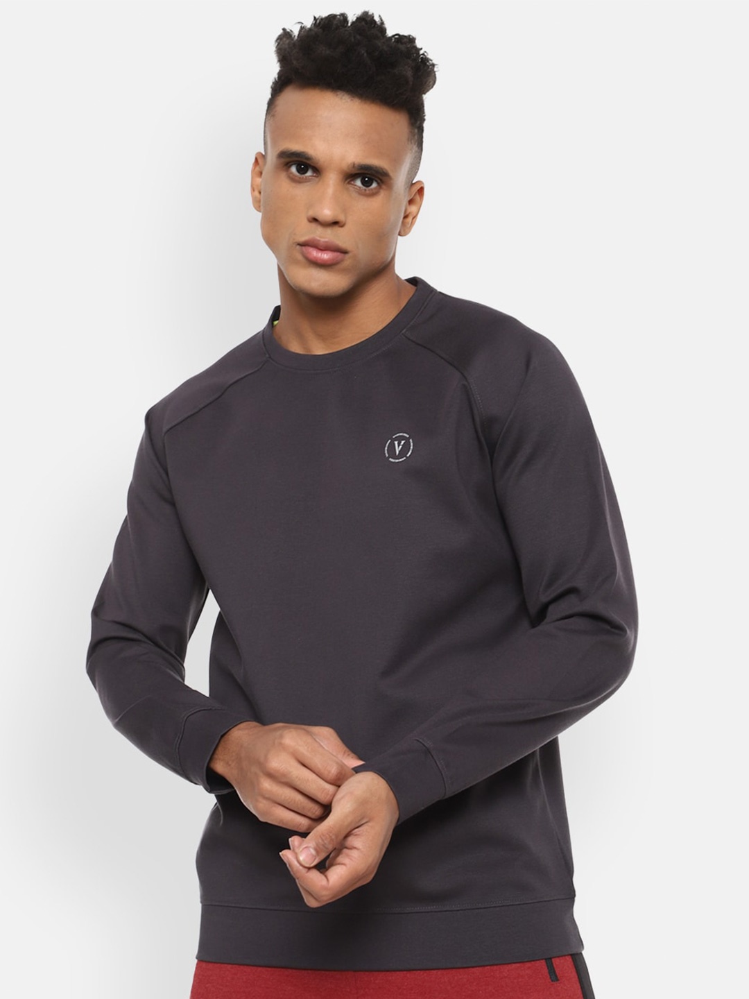 

Van Heusen Flex Men Grey Running Sweatshirt