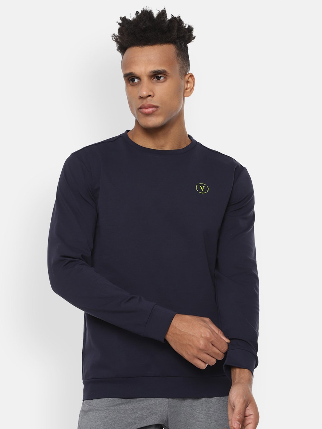 

Van Heusen Flex Men Navy Blue Sweatshirt