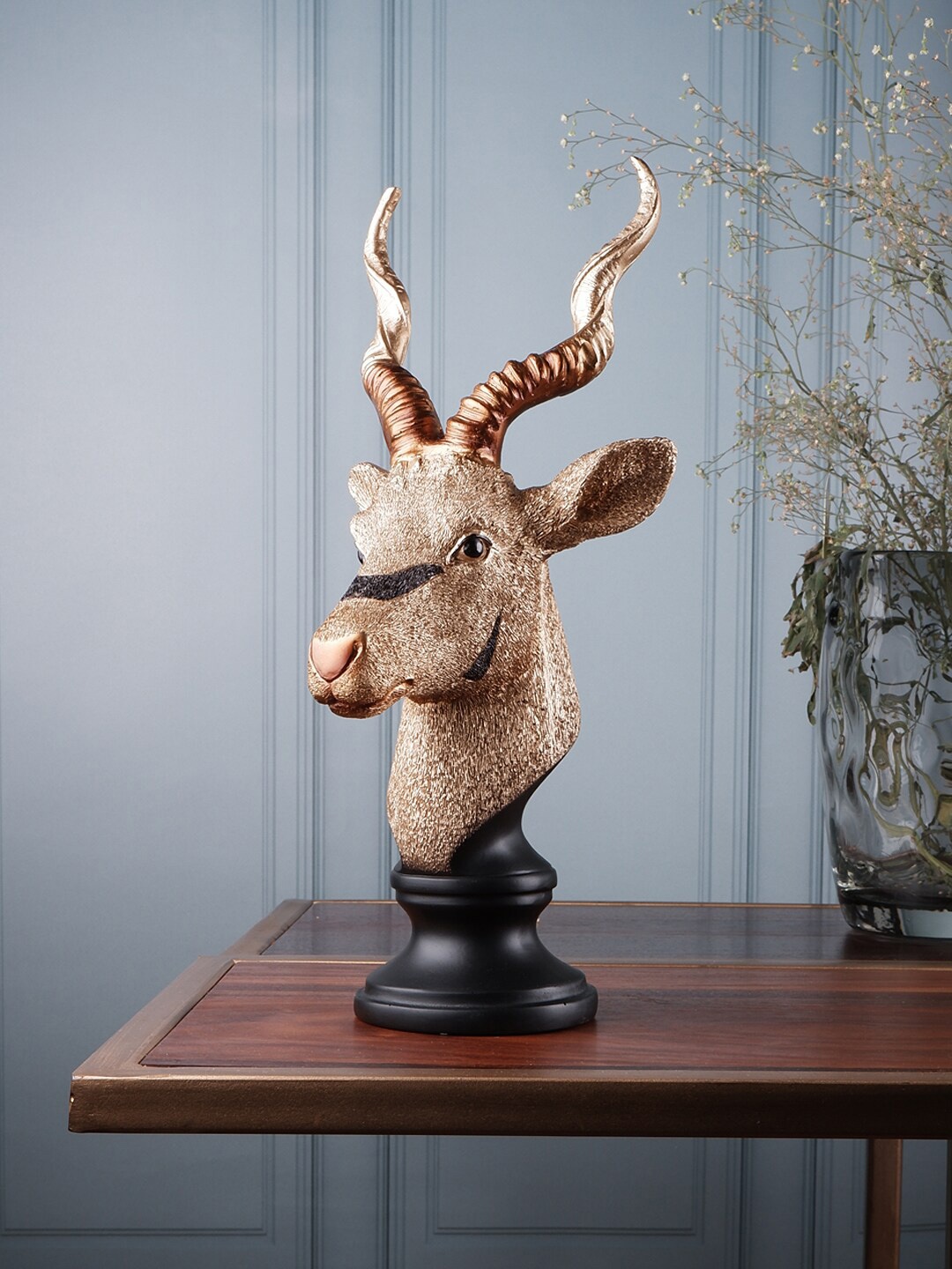 

THE WHITE INK DECOR Brown Deer Figurine Showpieces