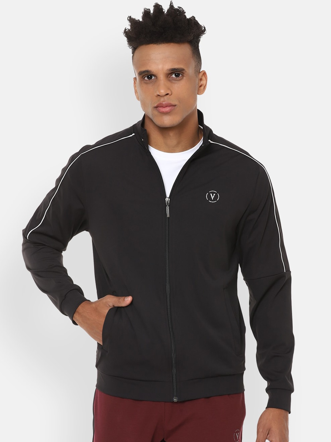 

Van Heusen Flex Men Black Sporty Jacket