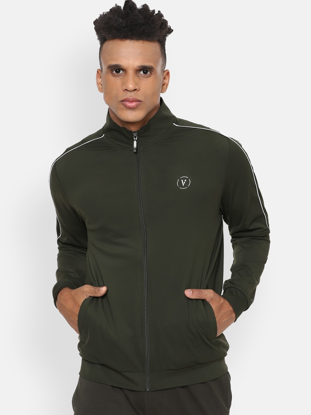 

Van Heusen Flex Men Olive Green Sporty Jacket