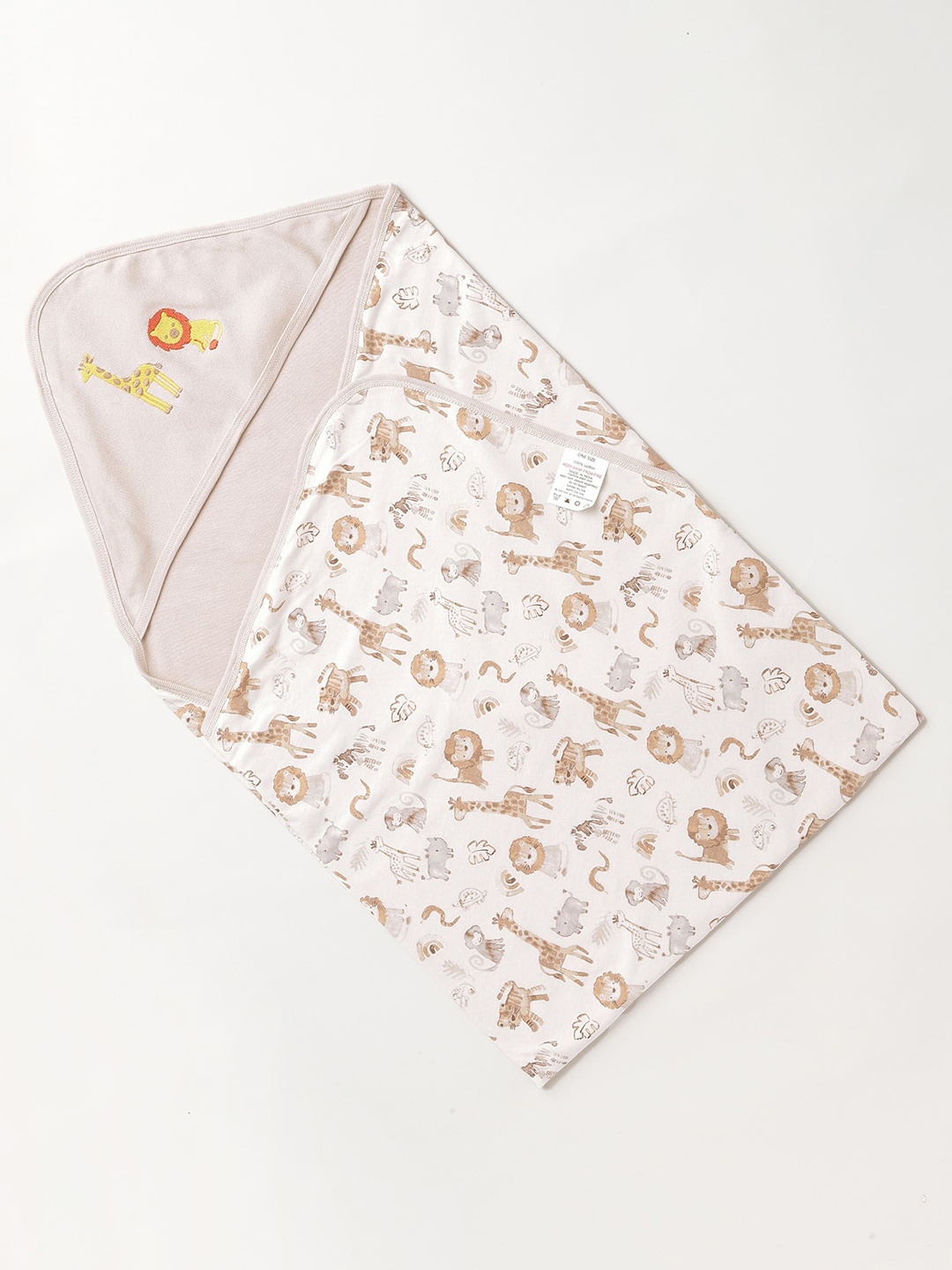 

The Boo Club Kids Peach-Coloured & White AC Room 300 GSM Single Bed Blanket