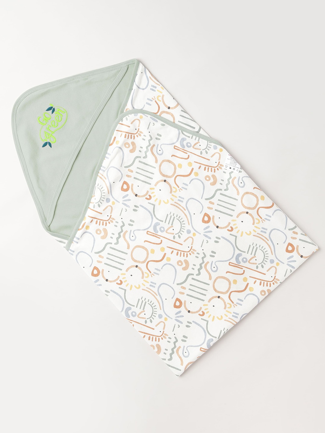 

The Boo Boo Club Green & White AC Room 300 GSM Single Bed Blanket