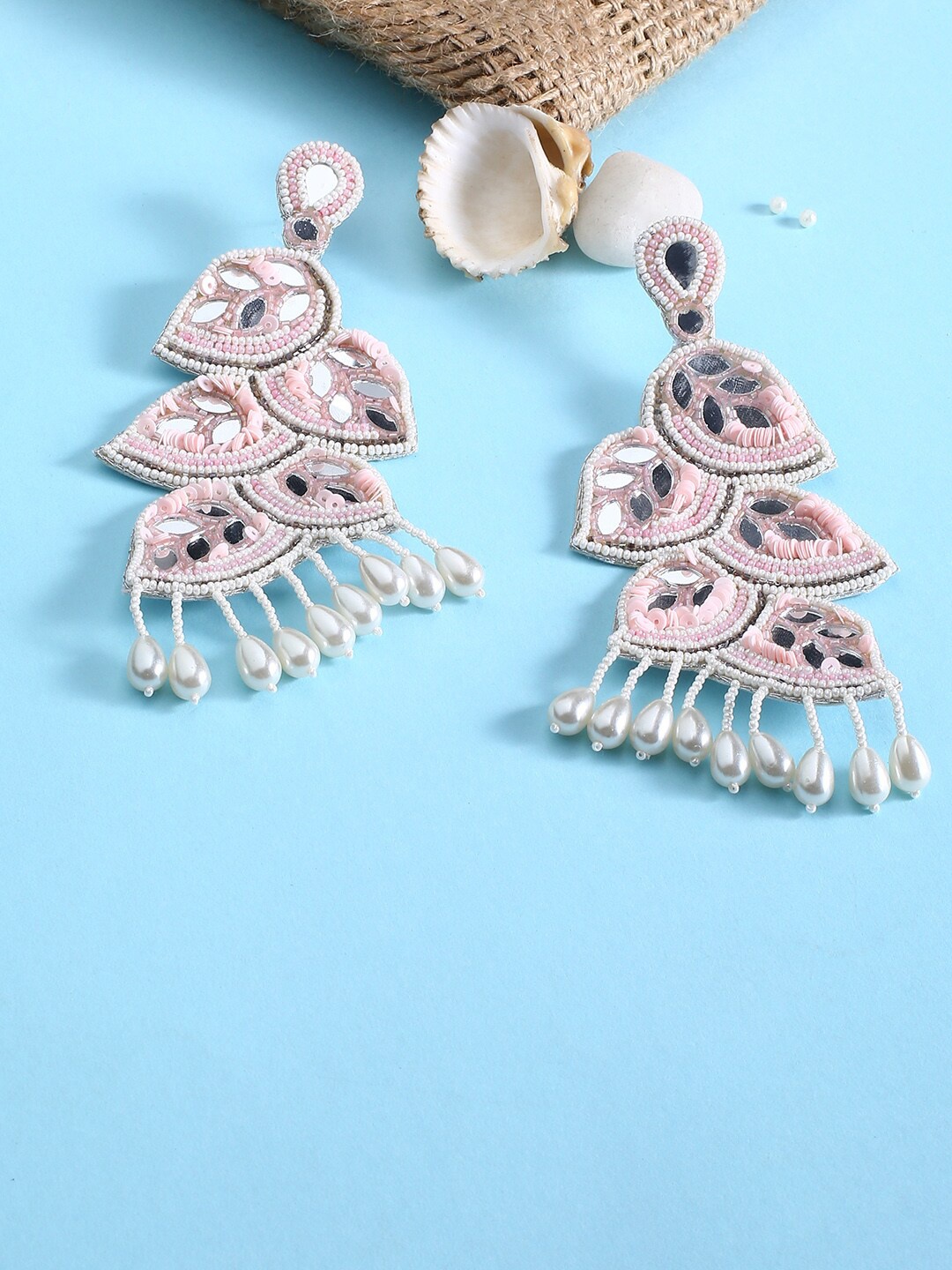 

justpeachy Pink Contemporary Drop Earrings