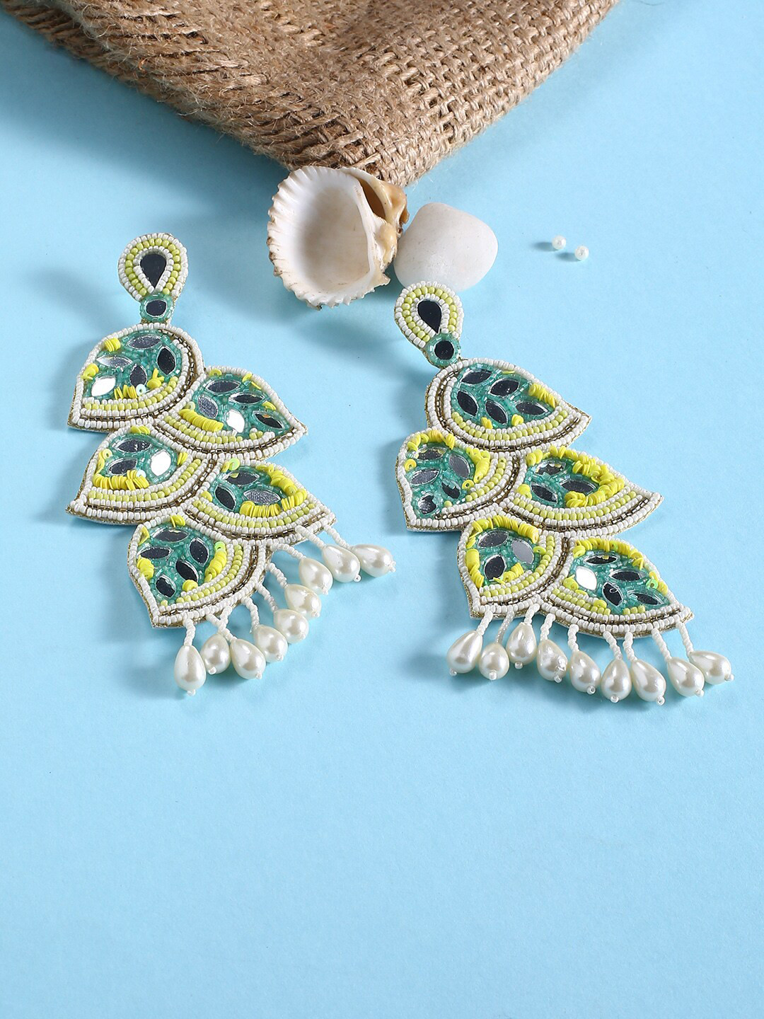 

justpeachy Yellow Contemporary Drop Earrings