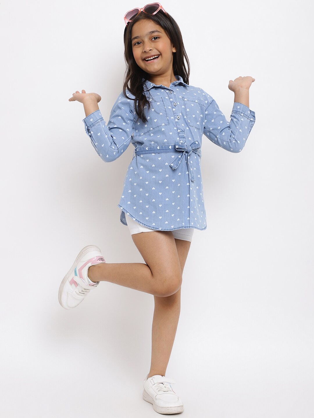 

TALES & STORIES Blue Floral Print Top