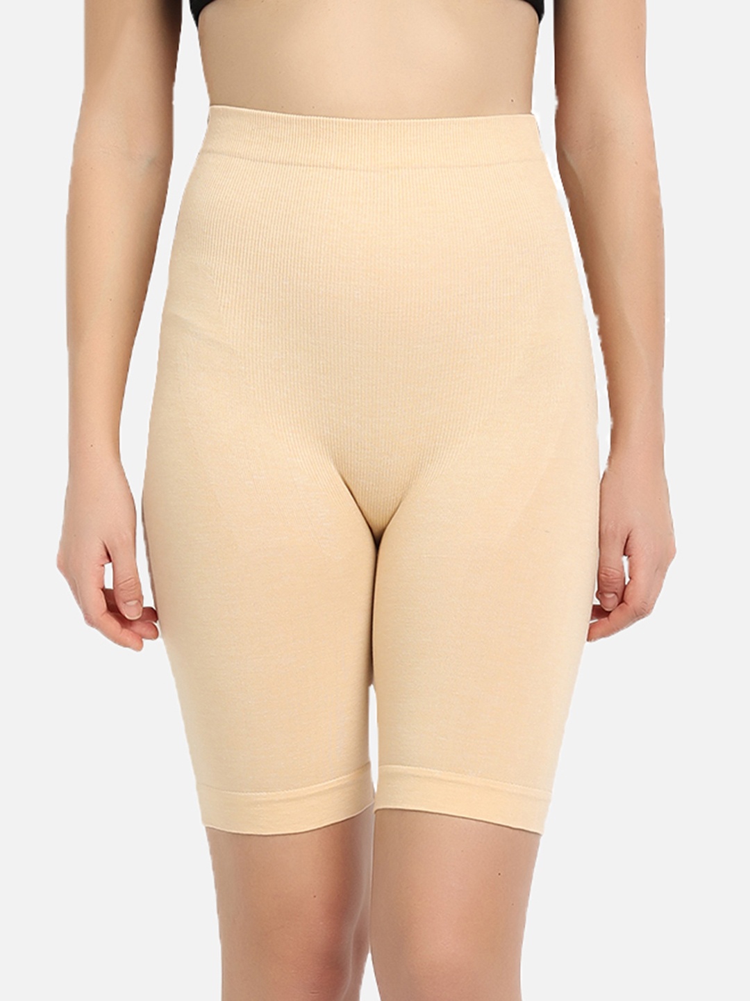 

DEALSEVEN FASHION Women Beige Solid Tummy & Thigh Shapewear