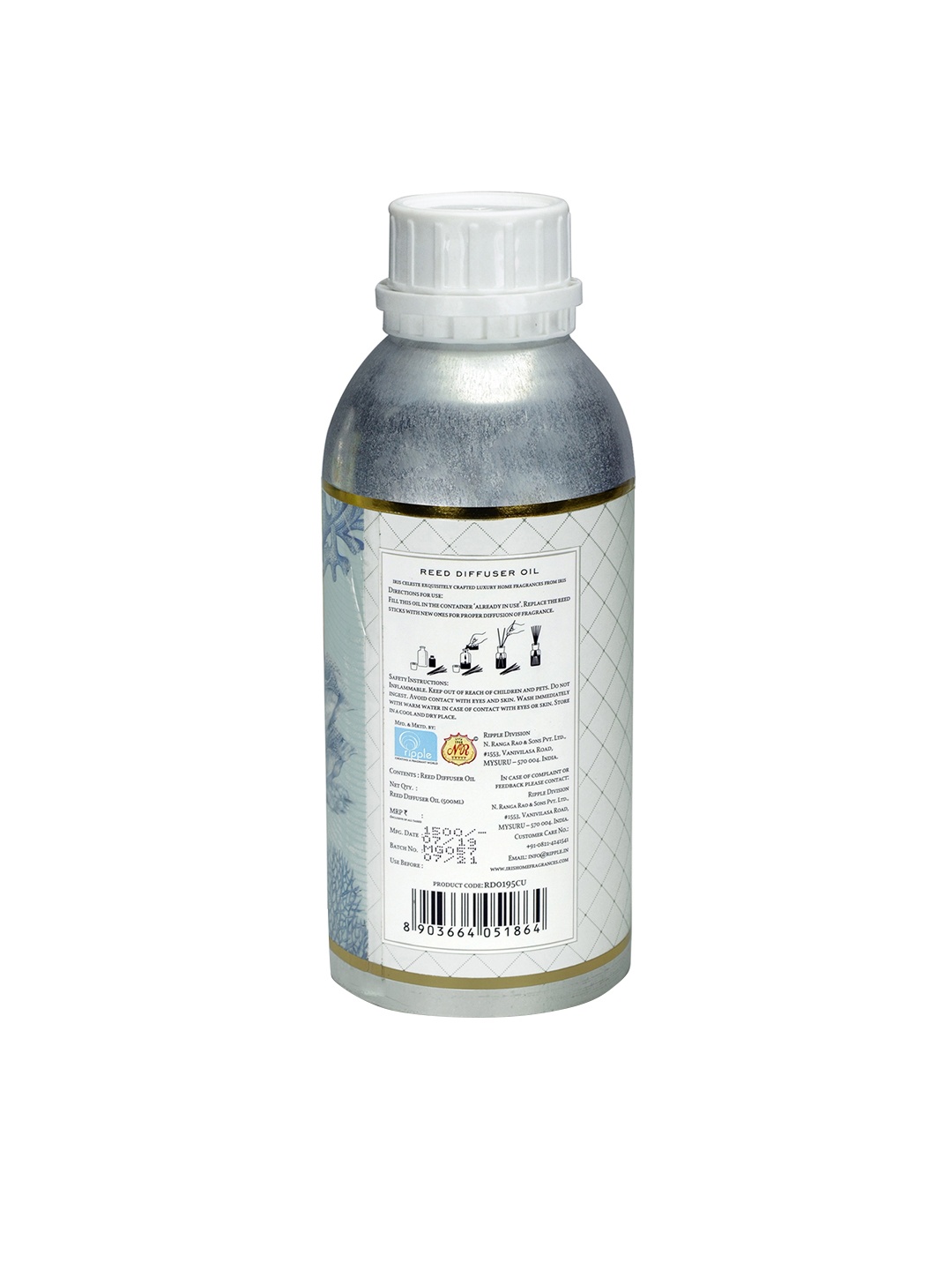 

Iris Blue Aroma Oil Diffuser Refill Can