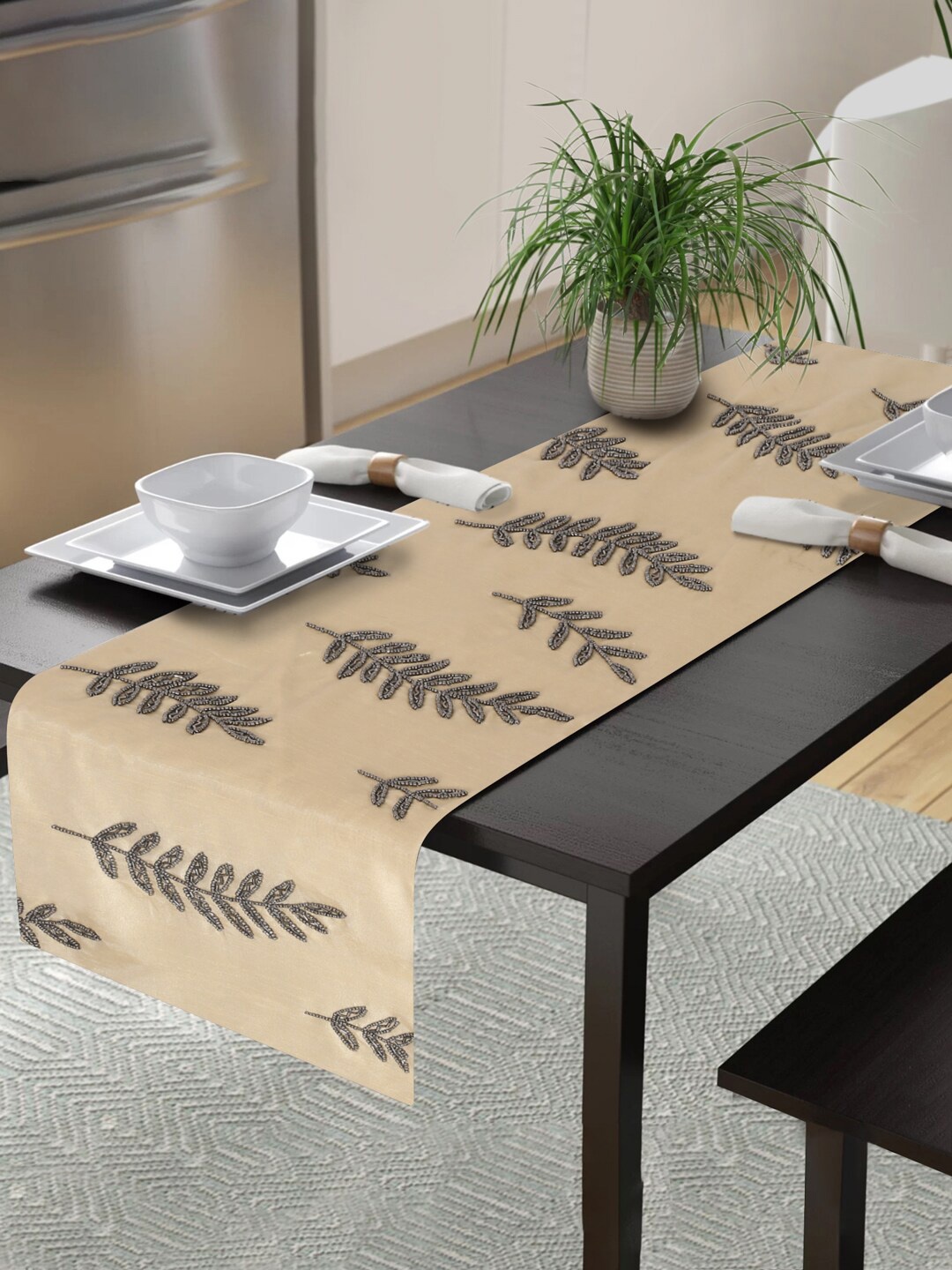 

Alina decor Beige Digital Printed Table Runner