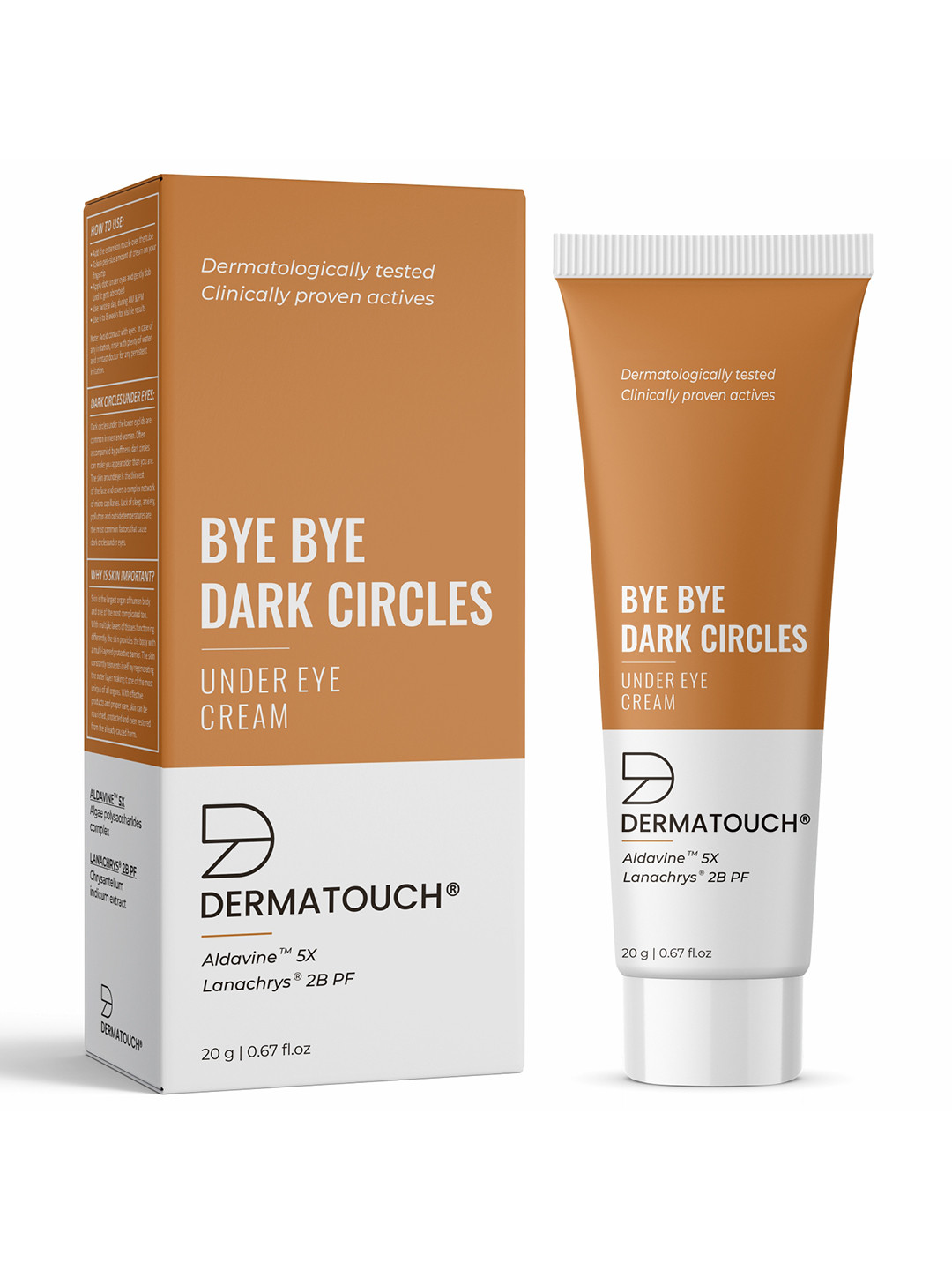 

Dermatouch Bye Bye Dark Circles Under Eye Cream - 20g, Beige