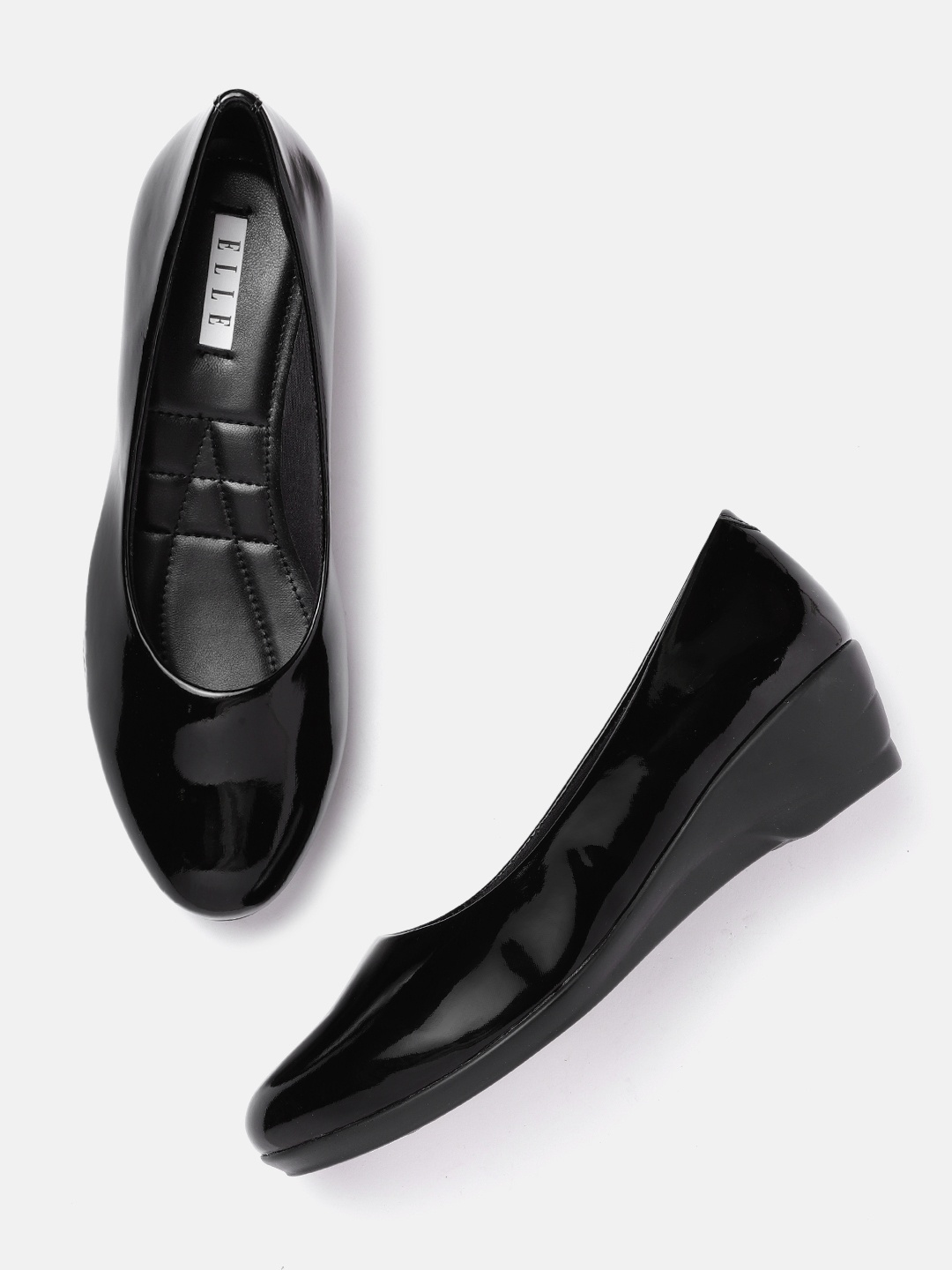 

ELLE Women Black Wedge Pumps