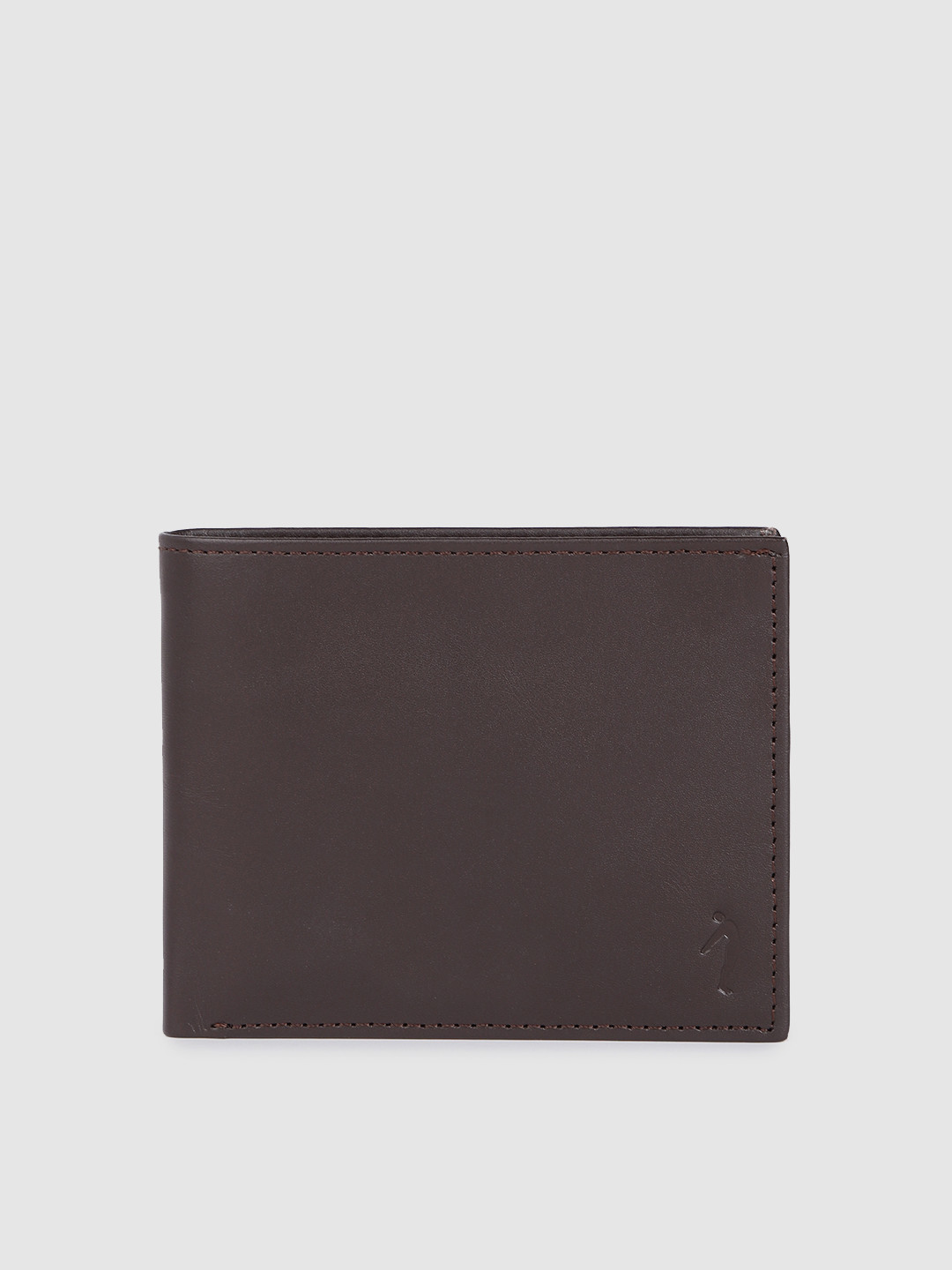 

Indian Terrain Men Coffee Brown Leather Two Fold Wallet