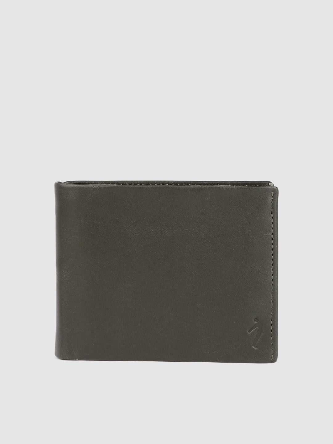 

Indian Terrain Men Green Solid Leather Two Fold Wallet