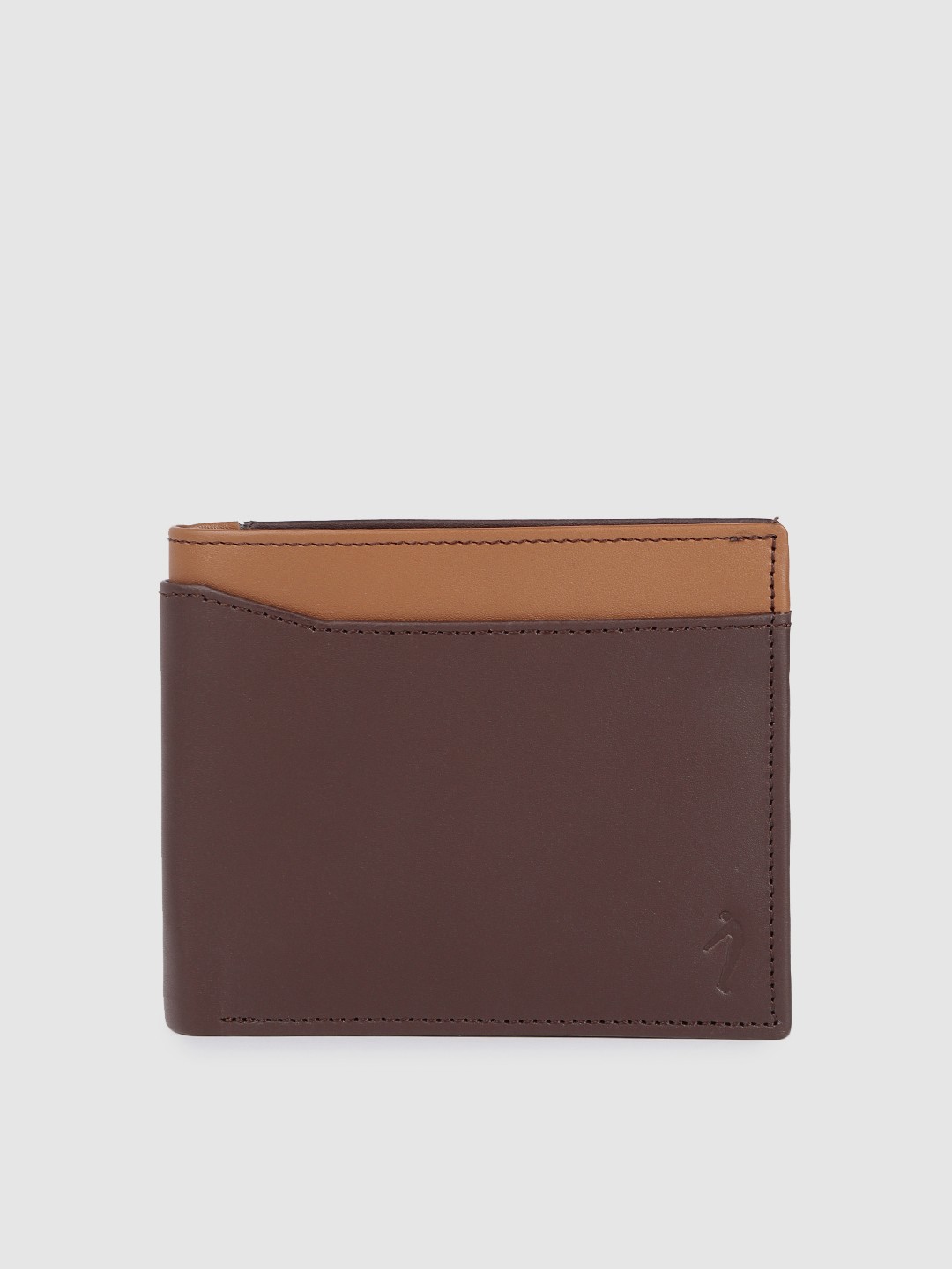 

Indian Terrain Men Brown Leather Two Fold Wallet