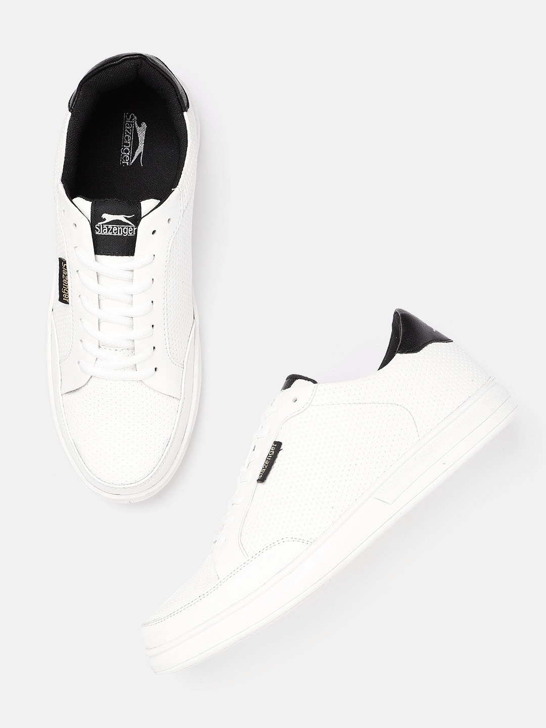 

Slazenger Men White Solid Sneakers