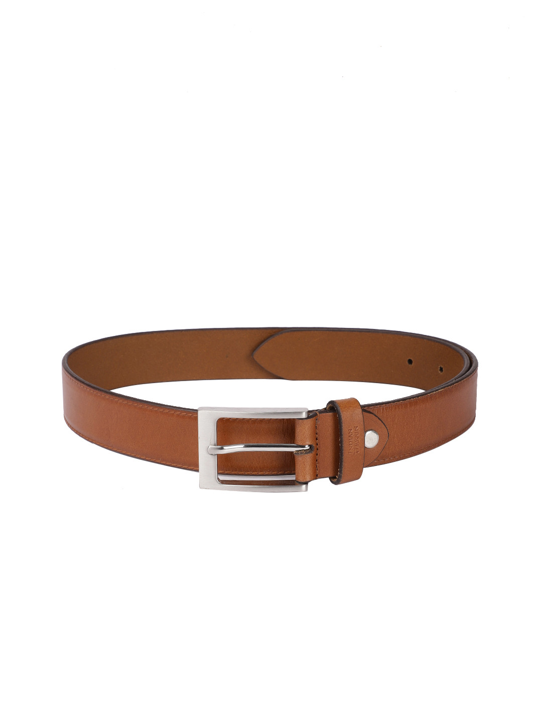 

Indian Terrain Men Tan Brown Leather Belt