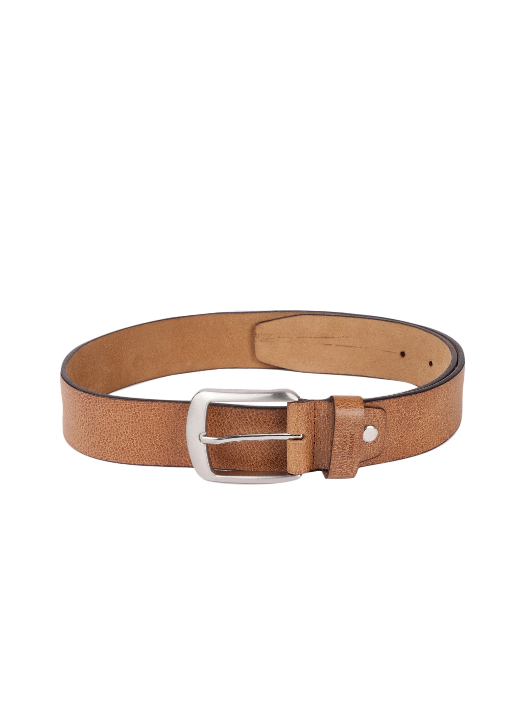 

Indian Terrain Men Brown Textured Leather Belt