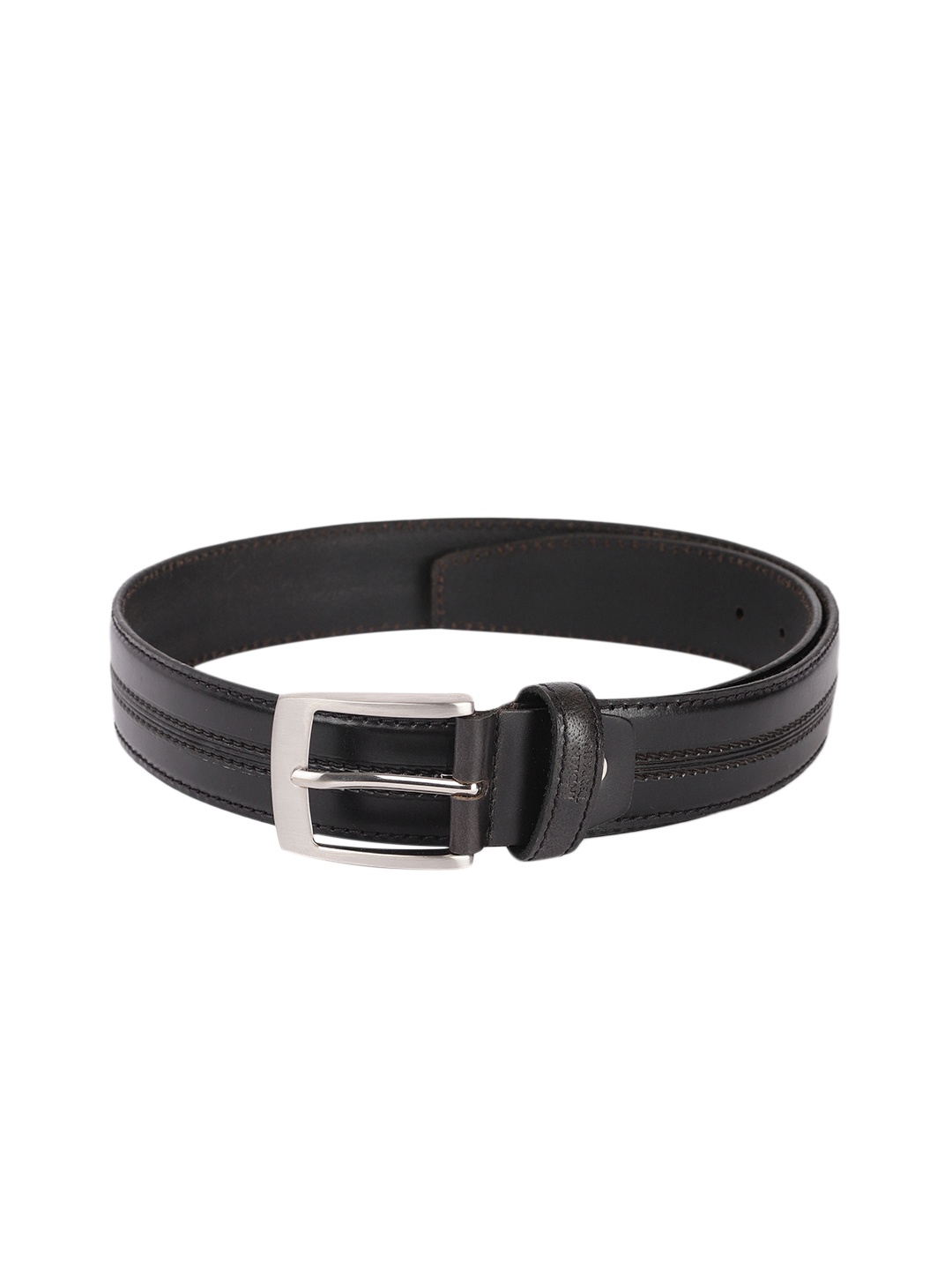 

Indian Terrain Men Leather Belt, Black