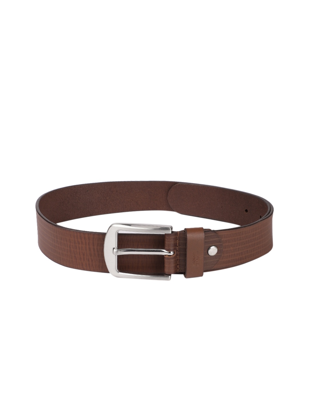 

Indian Terrain Men Tan Brown Leather Belt