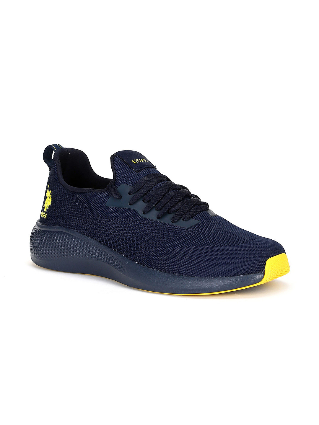 

U.S. Polo Assn. Men LEBRON 3.0 Navy Blue & Yellow Walking Shoes