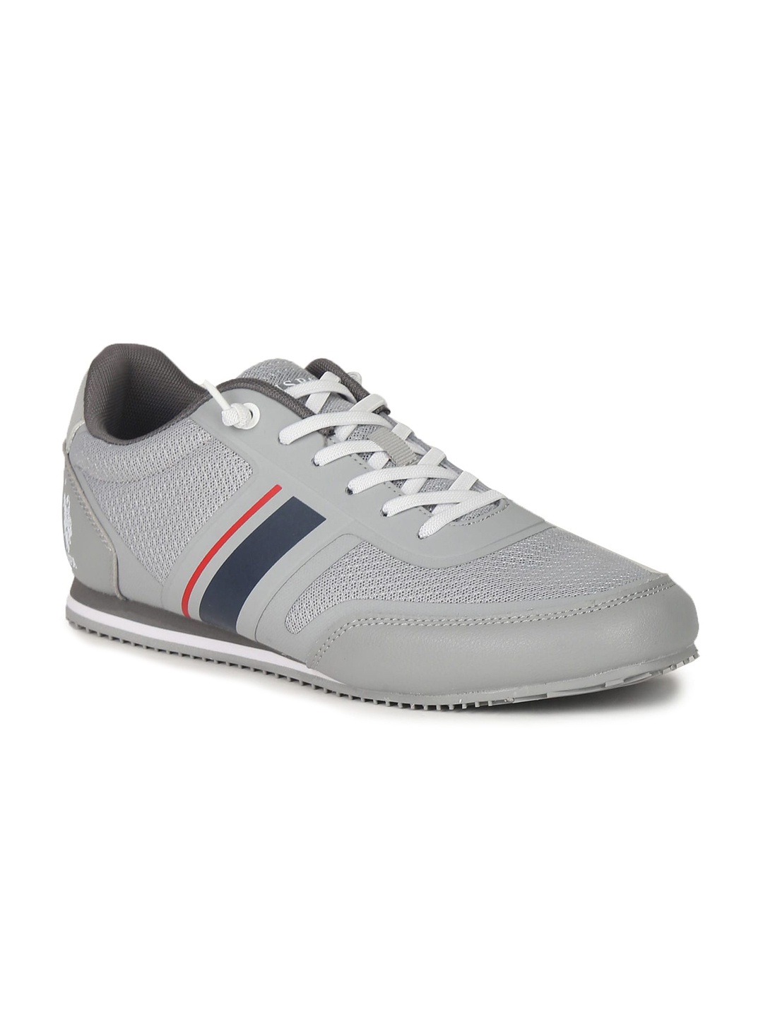 

U S Polo Assn Men Grey Woven Design Sneakers