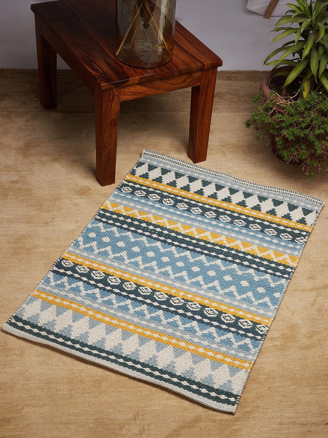 

The Wishing Chair Muticoloured Narah Woven Cotton Mat, Multi