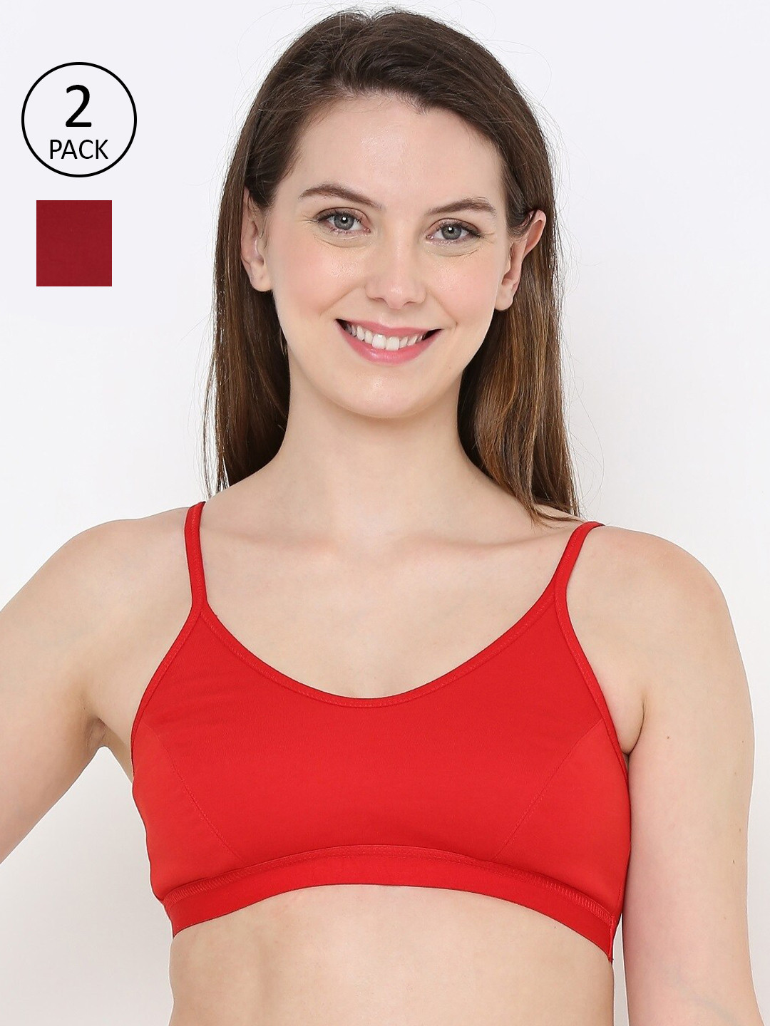 

Berrys Intimatess Pack of 2 Solid Bra, Red
