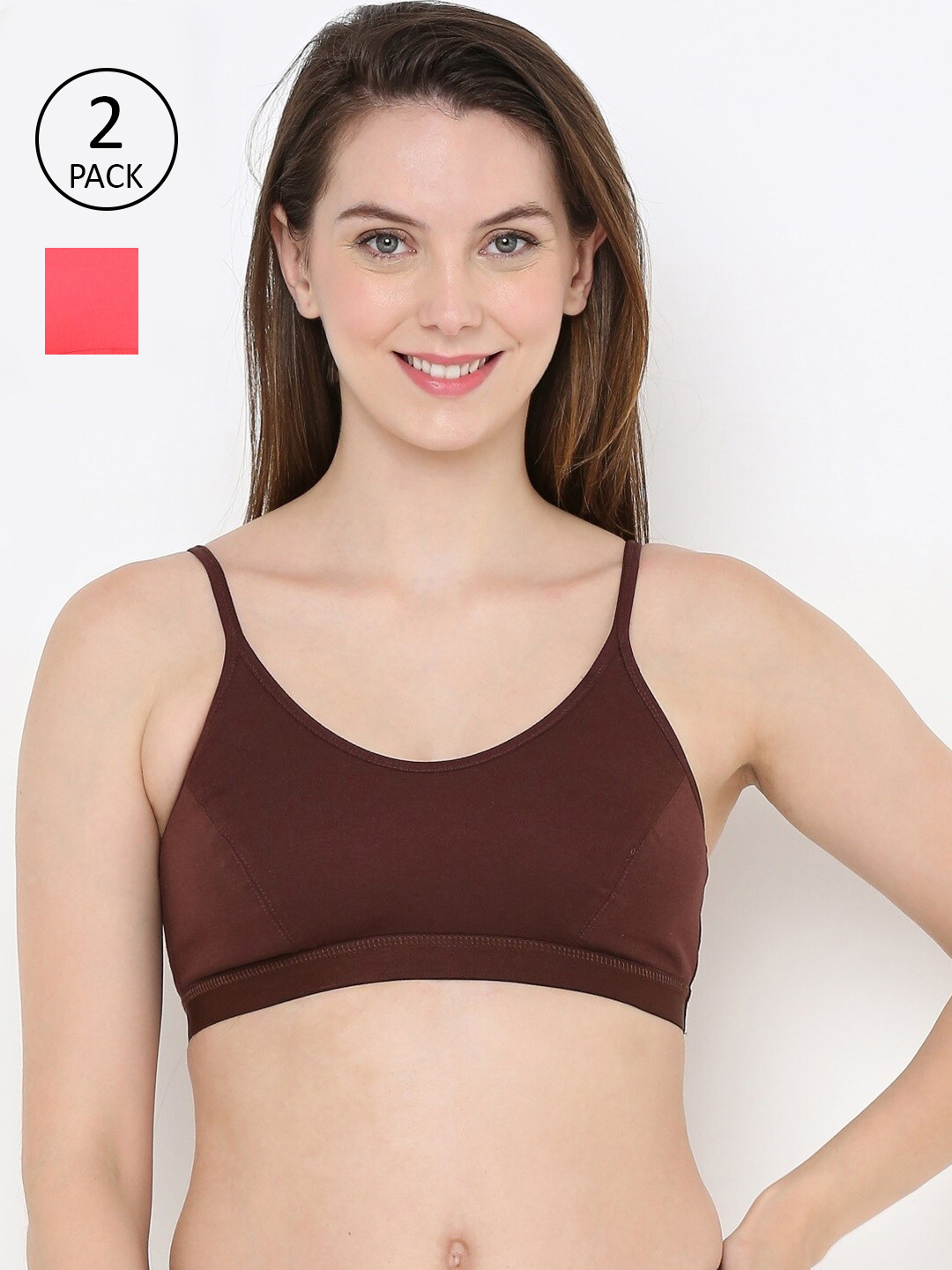 

Berrys Intimatess Brown & Peach-Coloured Bra