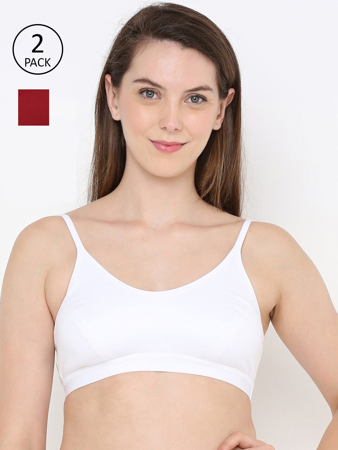 

Berrys Intimatess Pack Of 2 White & Red Non Padded Everyday Bra