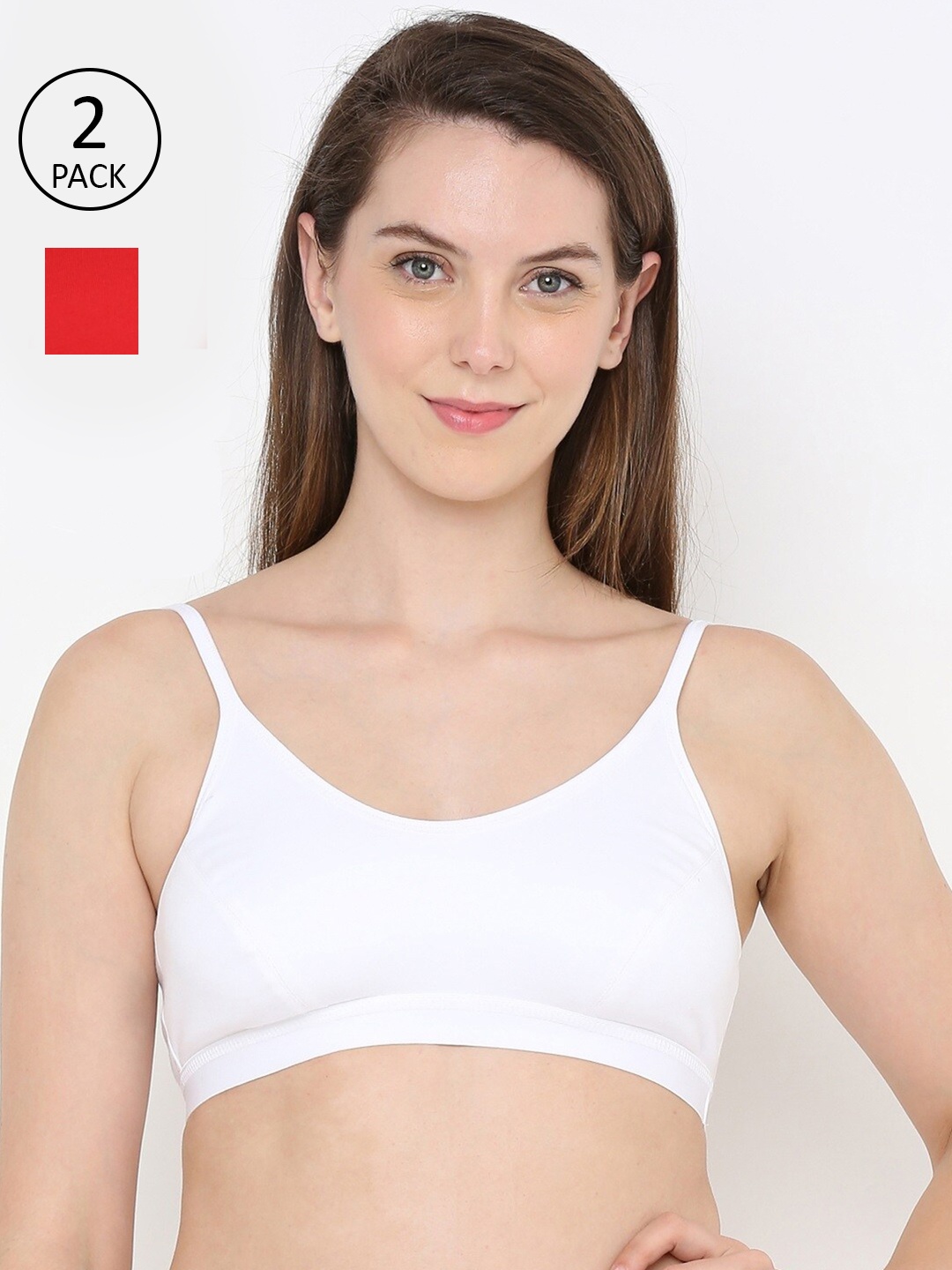 

Berrys Intimatess Pack Of 2 White & Red Everyday Bra