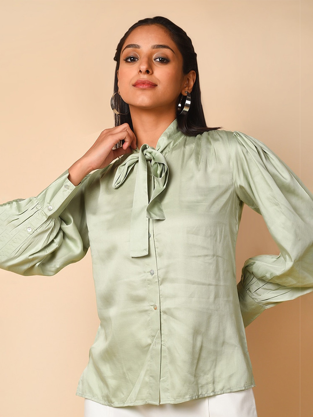 

BARARA ETHNIC Women Green Standard Casual Shirt