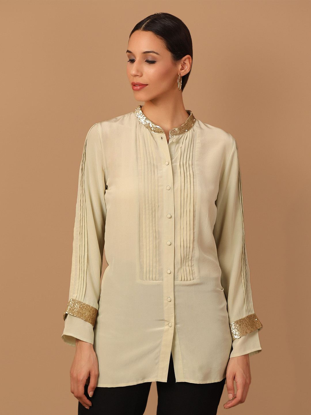 

BARARA ETHNIC Women Yellow Standard Casual Shirt