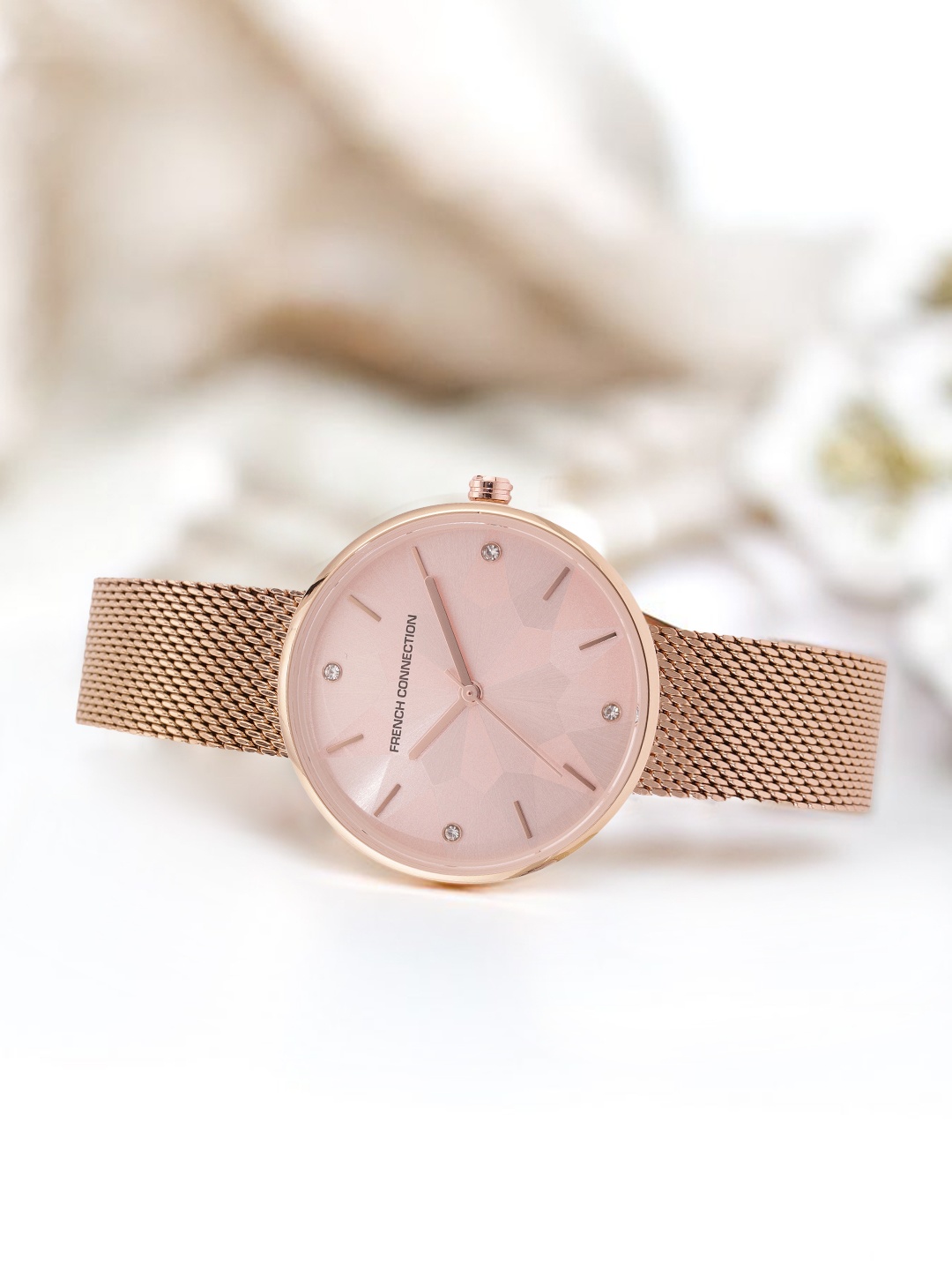 

French Connection Women Pink Patterned Analogue Watch FCN00015B