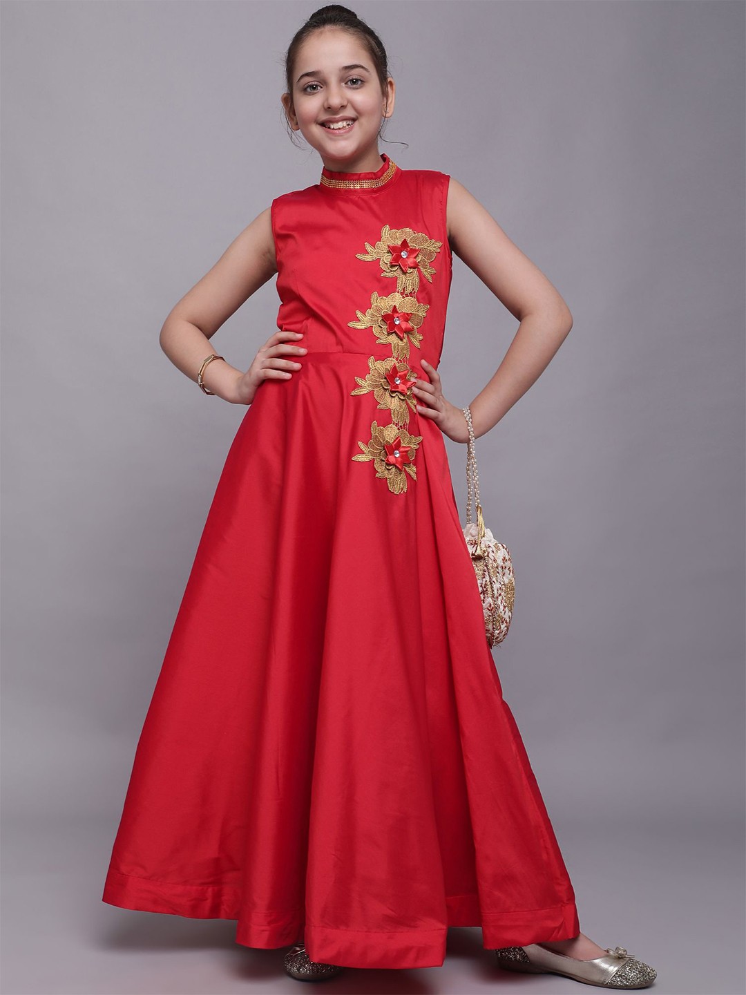 

White World Red Ethnic Maxi Dress