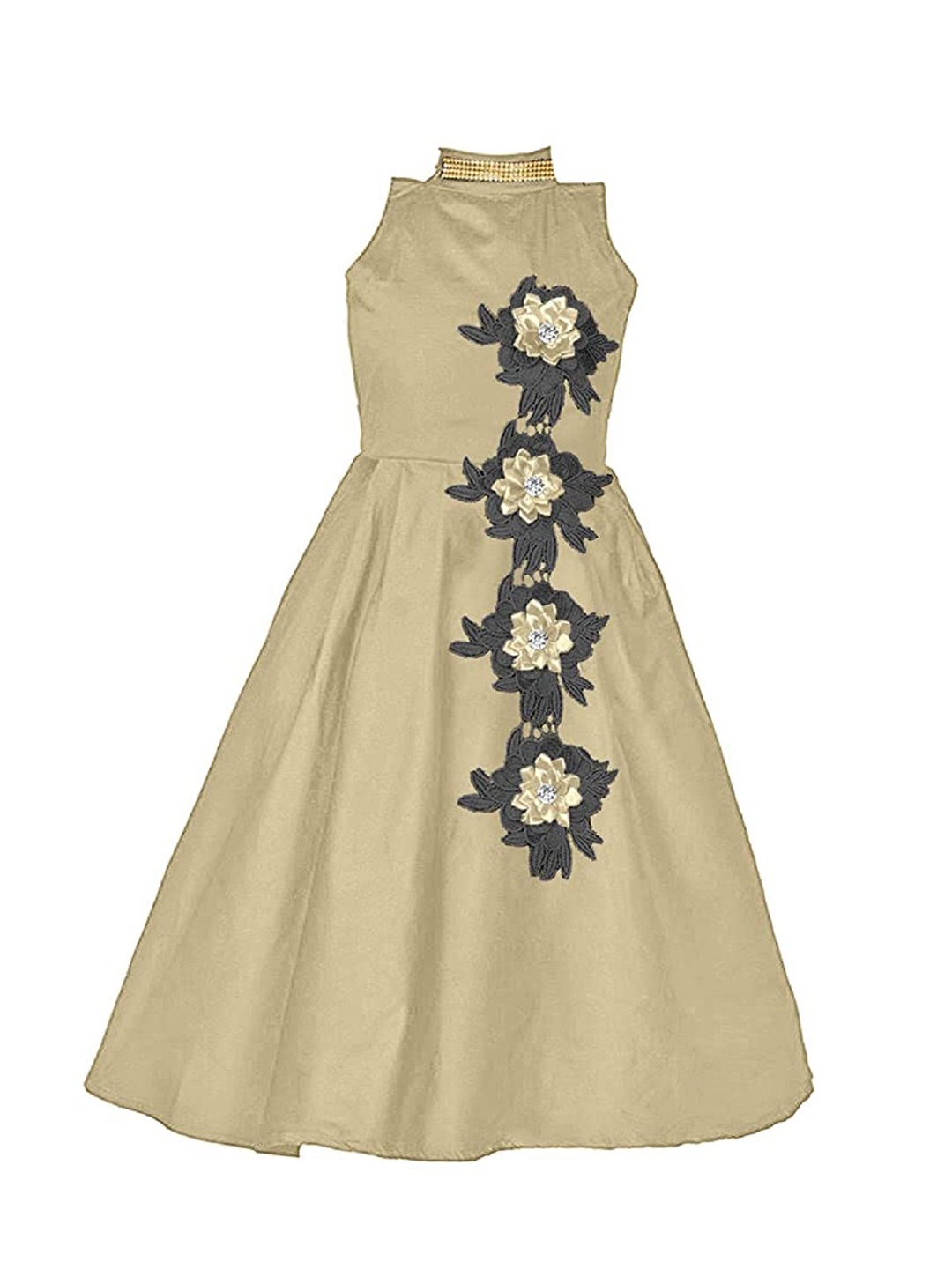 

White World Cream-Coloured Ethnic Maxi Dress