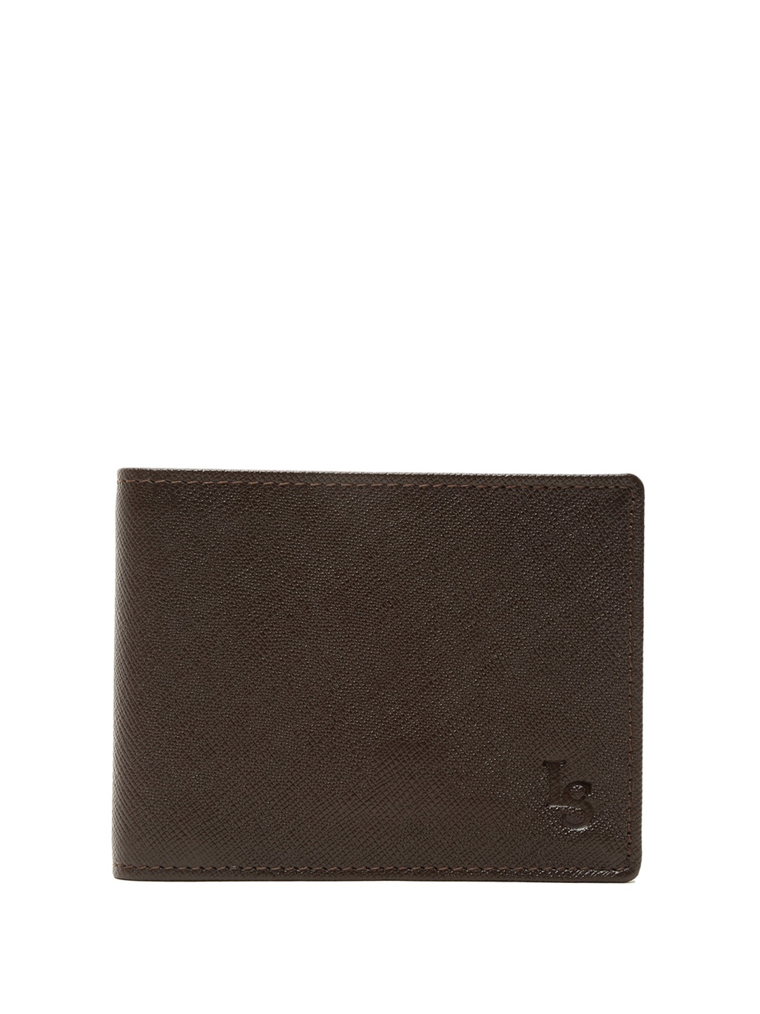 

Louis Stitch Saffiano Leather Men's Brown Bi-fold Slim Wallet with RFID Protection