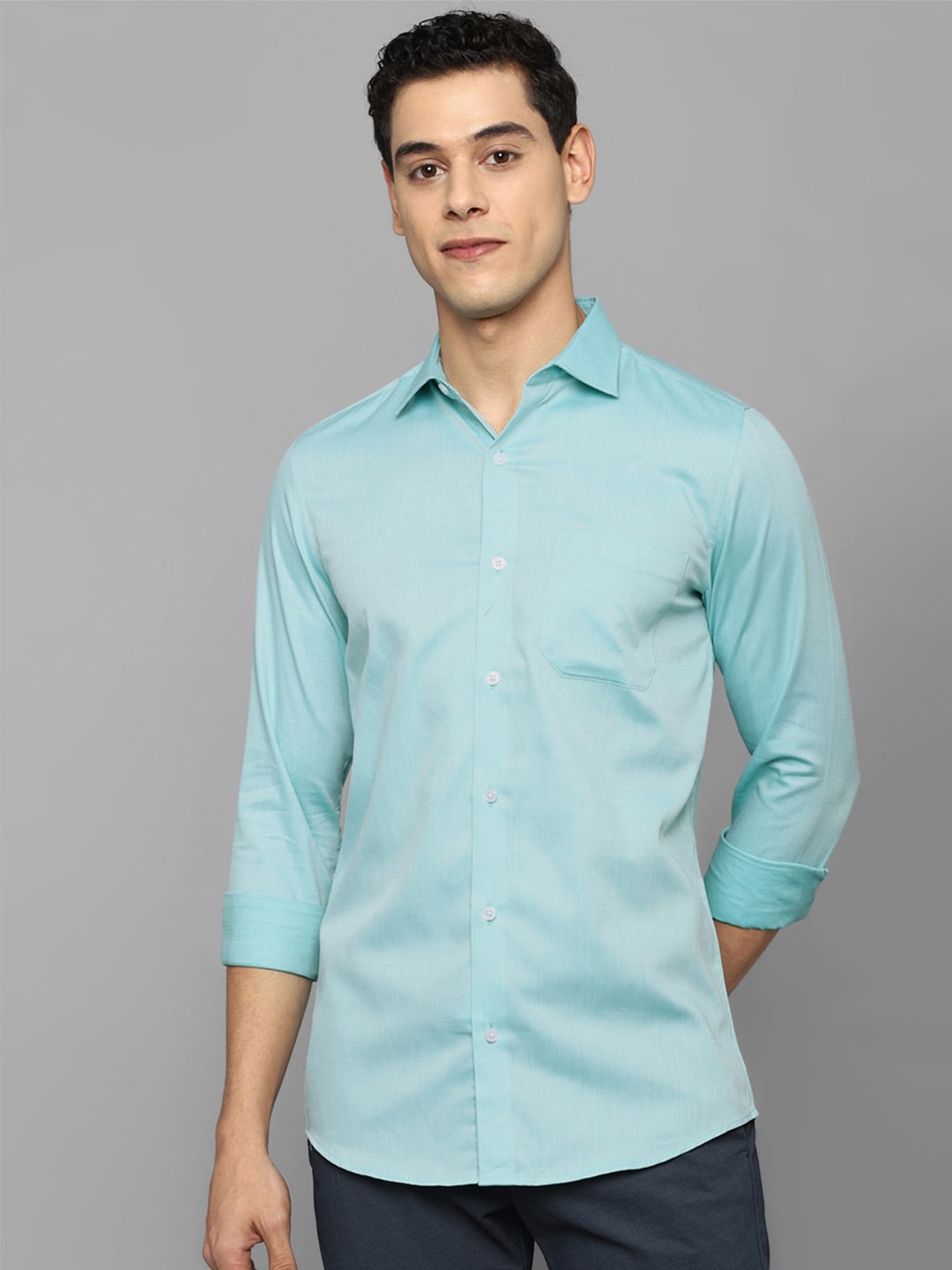 

Allen Solly Men Green Slim Fit Casual Shirt