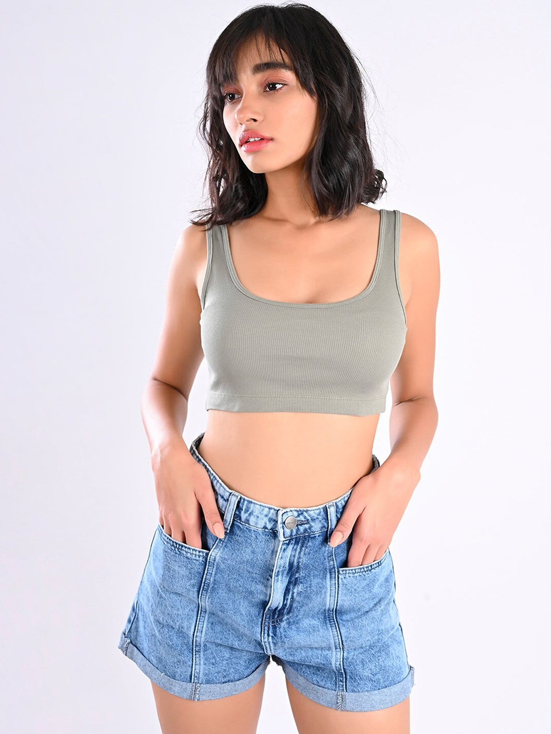 

FREAKINS Women Stunning Blue Washed Shorts