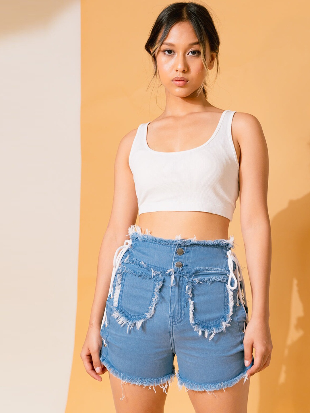 

FREAKINS Women Blue Solid Shorts