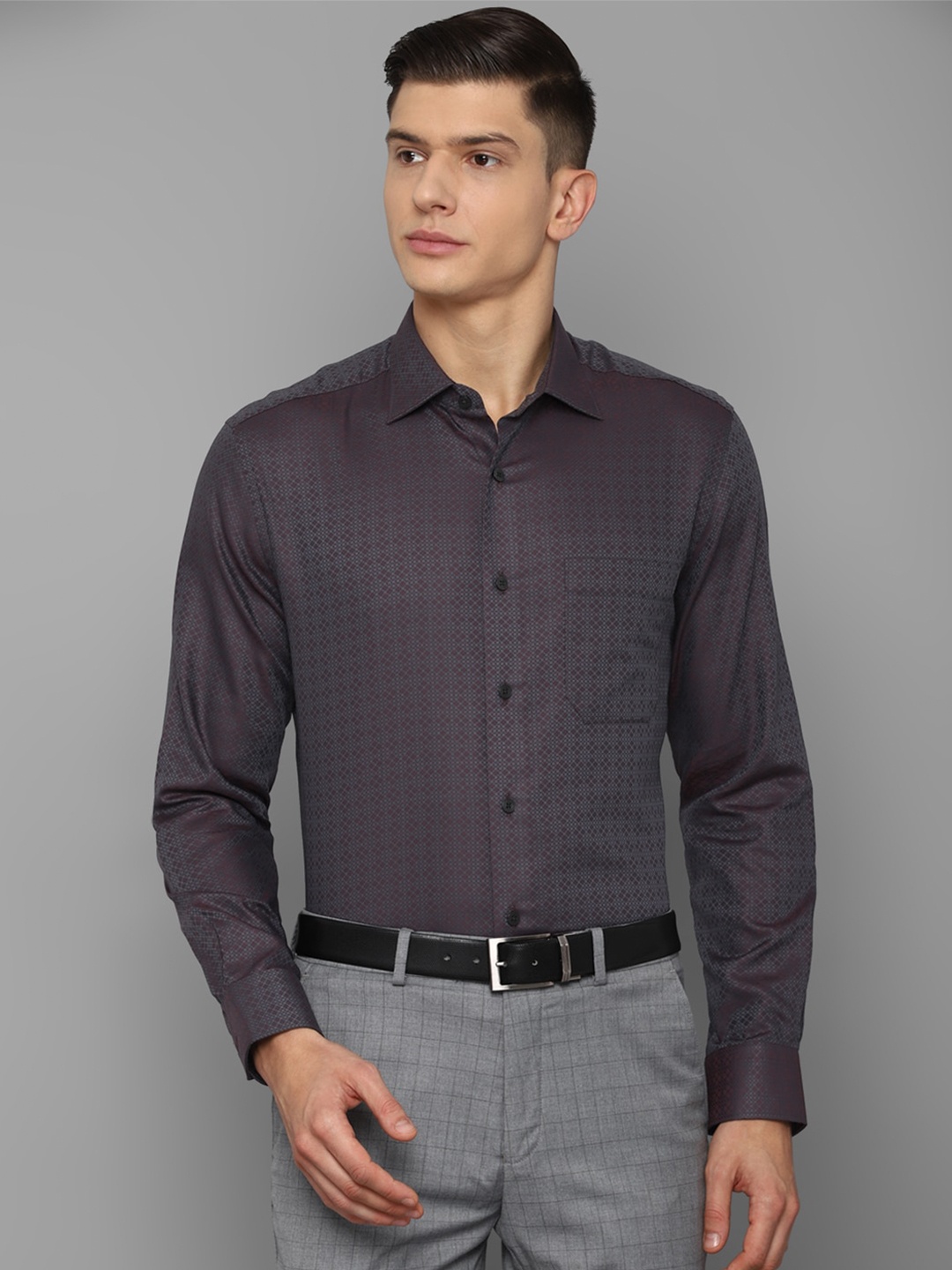 

Louis Philippe Men Grey Formal Shirt