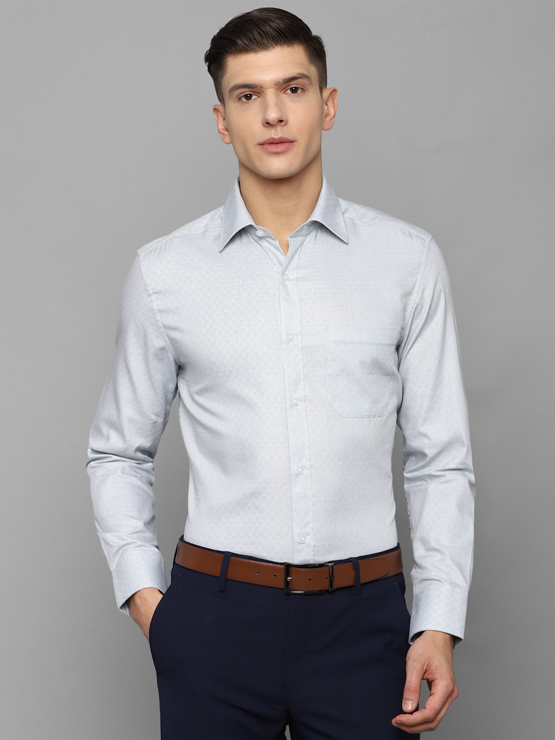 

Louis Philippe Men Grey Formal Shirt