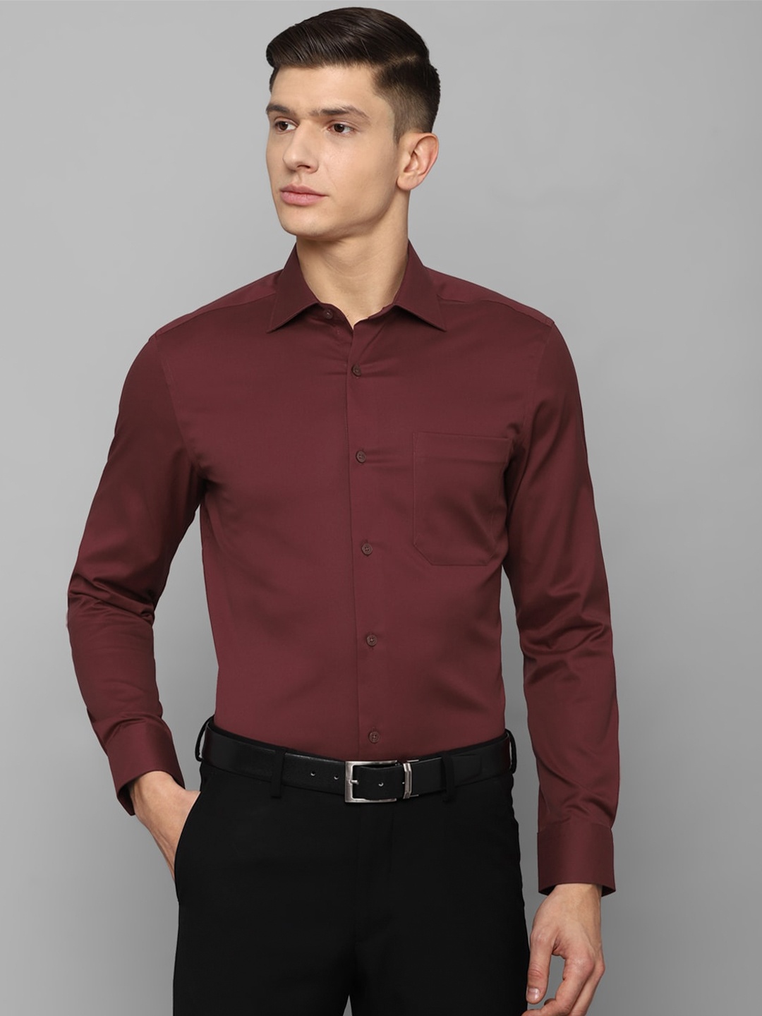 

Louis Philippe Men Maroon Formal Shirt
