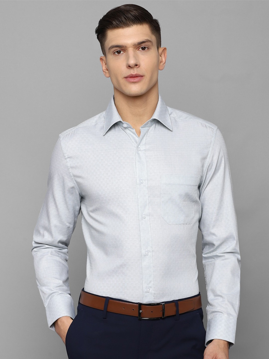 

Louis Philippe Men Grey Formal Shirt