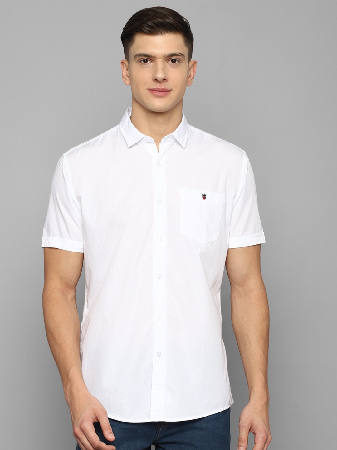 

Louis Philippe Jeans Men White Slim Fit Casual Shirt