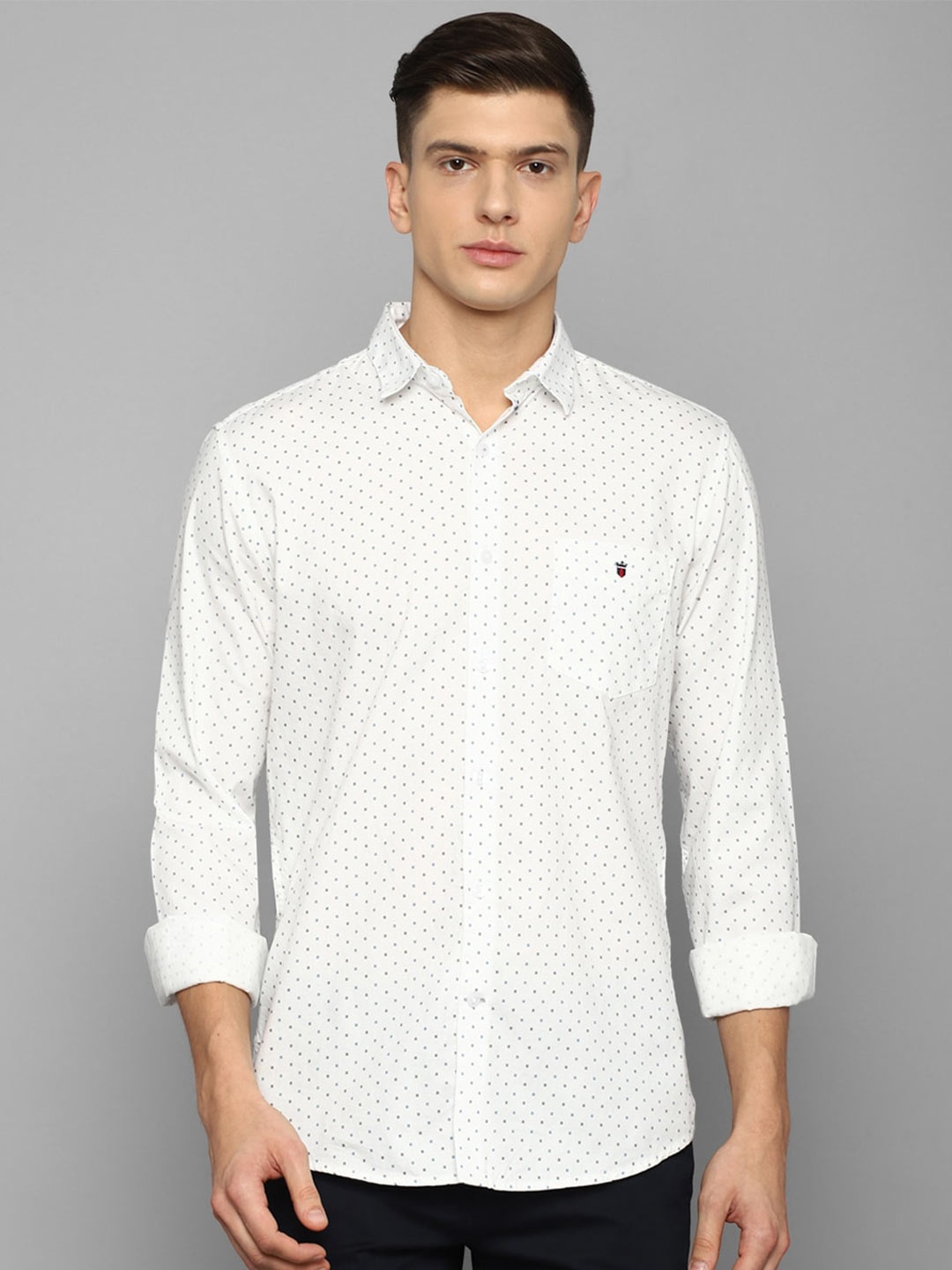 

Louis Philippe Sport Men White Slim Fit Printed Casual Shirt