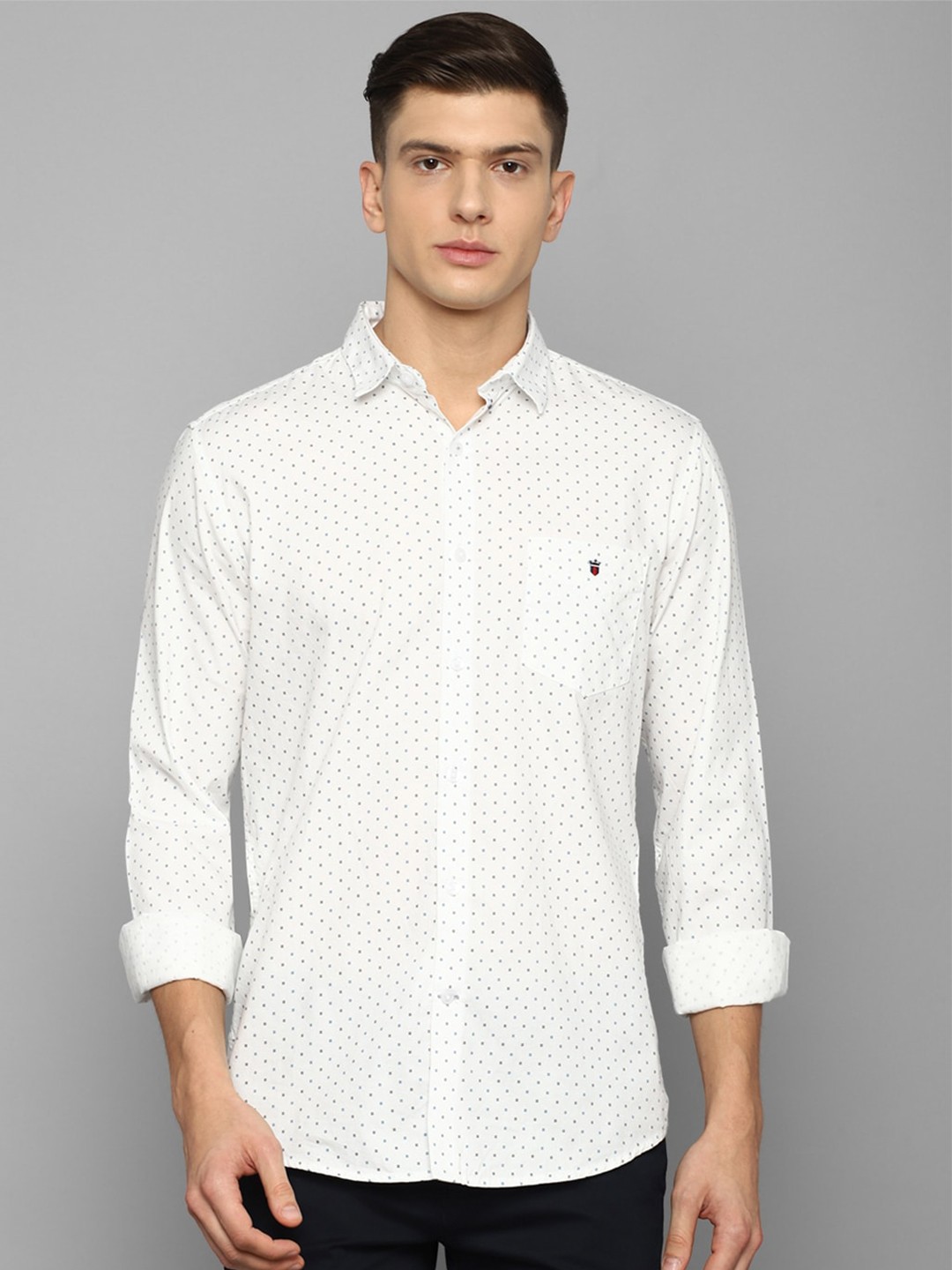 

Louis Philippe Sport Men White Slim Fit Printed Casual Shirt