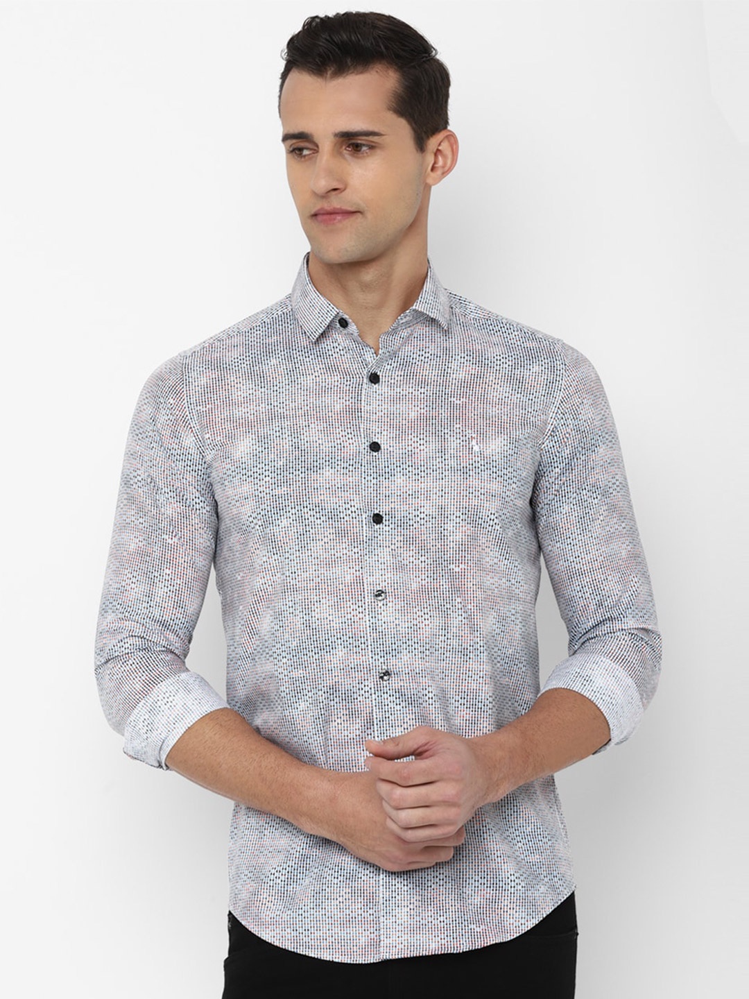 

SIMON CARTER LONDON Men Blue Slim Fit Floral Printed Casual Shirt